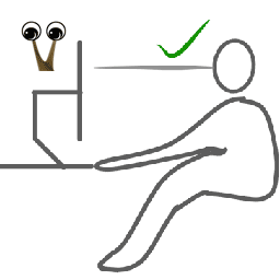 正常的姿势正确坐姿避免眼睛看电脑屏幕近视配图